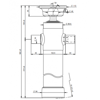 Teleskopski cilinder 2 stopnje 3,5 ton 795mm s kroglo 2024S